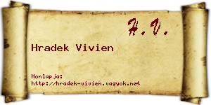 Hradek Vivien névjegykártya
